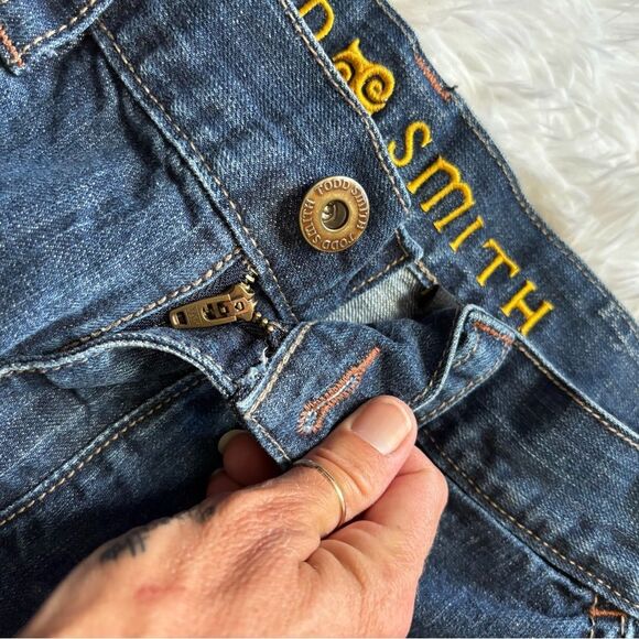 Todd Smith Jean Shorts Bling Pocket Mens Size 38 - Picture 5 of 7